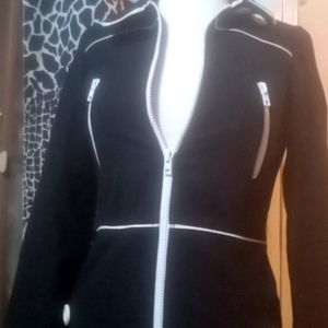 H&M Divided black jacket with white trim. Size 4
